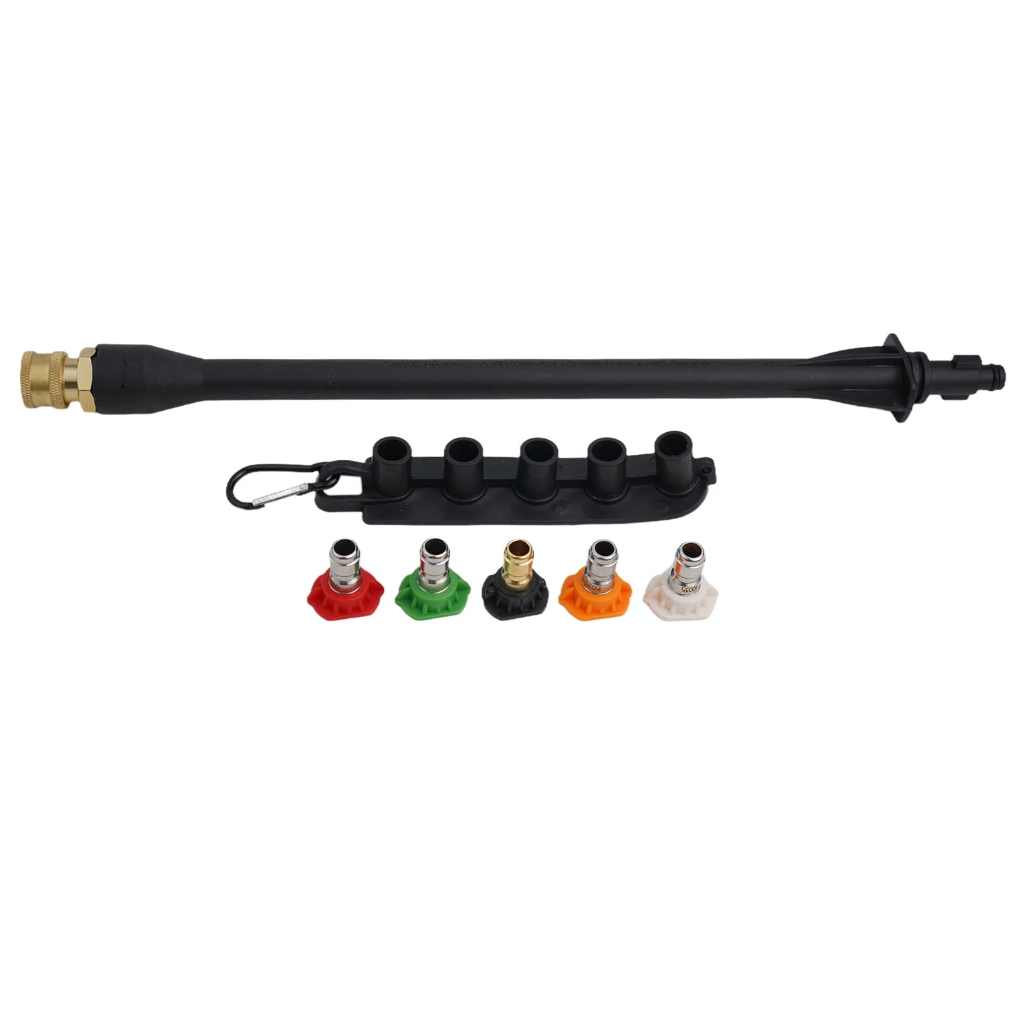 Pressure Washer Spray Wand — 1/4” Quick Connect Extension Lance with 5 Nozzles for High-Pressure Cleaning