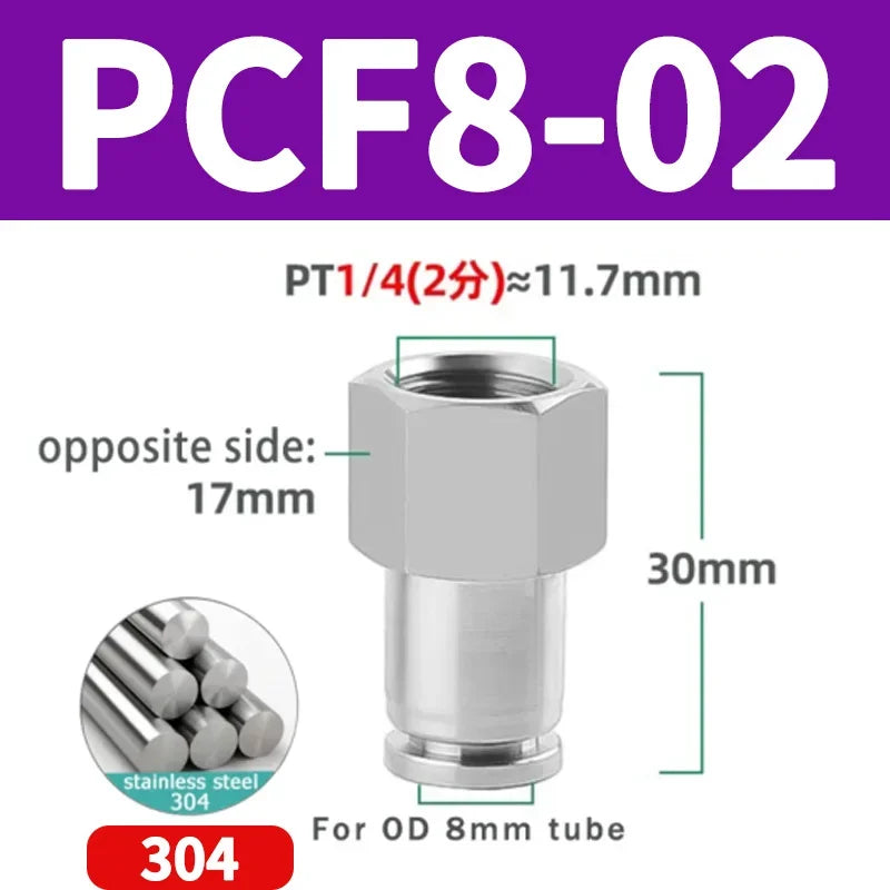 304 Stainless Steel Quick-Connect Air Hose Fittings BSP 1/8 1/4 3/8 1/2 Pneumatic Pipe Connectors Corrosion Resistant