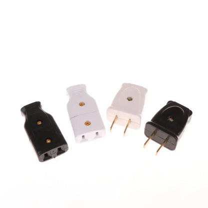 1/5PCS 2 Pole 10A Male US Wiring Plug Japan Rewirable Cable Convert Plug Female Socket Type A Power Strip Connector America