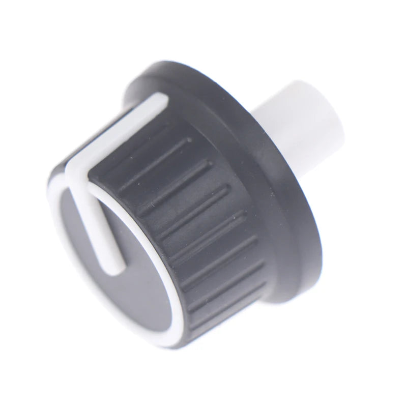 2 Piece 25*25.5MM black and white rubber half shaft knob potentiometer rotary encoder volume switch knob