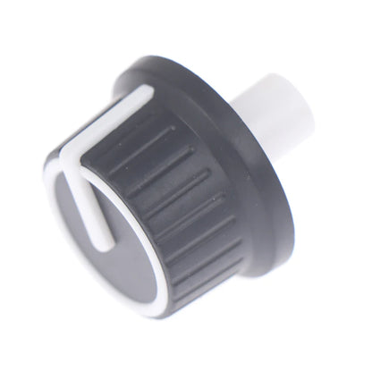 2 Piece 25*25.5MM black and white rubber half shaft knob potentiometer rotary encoder volume switch knob