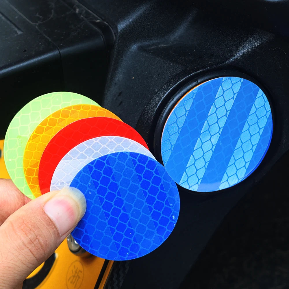 Car Bumper Reflective Safety Strip Stickers – Warning Reflector Tape Decals for Auto Exterior (10pcs/Set)