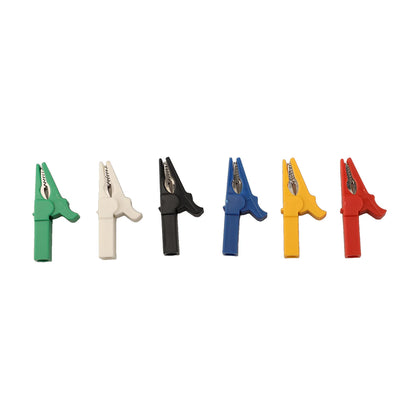 Electrical Jumpers Crocodile Clips Six Different Colors Strong Grip And Conductivity 14mm Maximum Opening 4mm Wiring Hole
