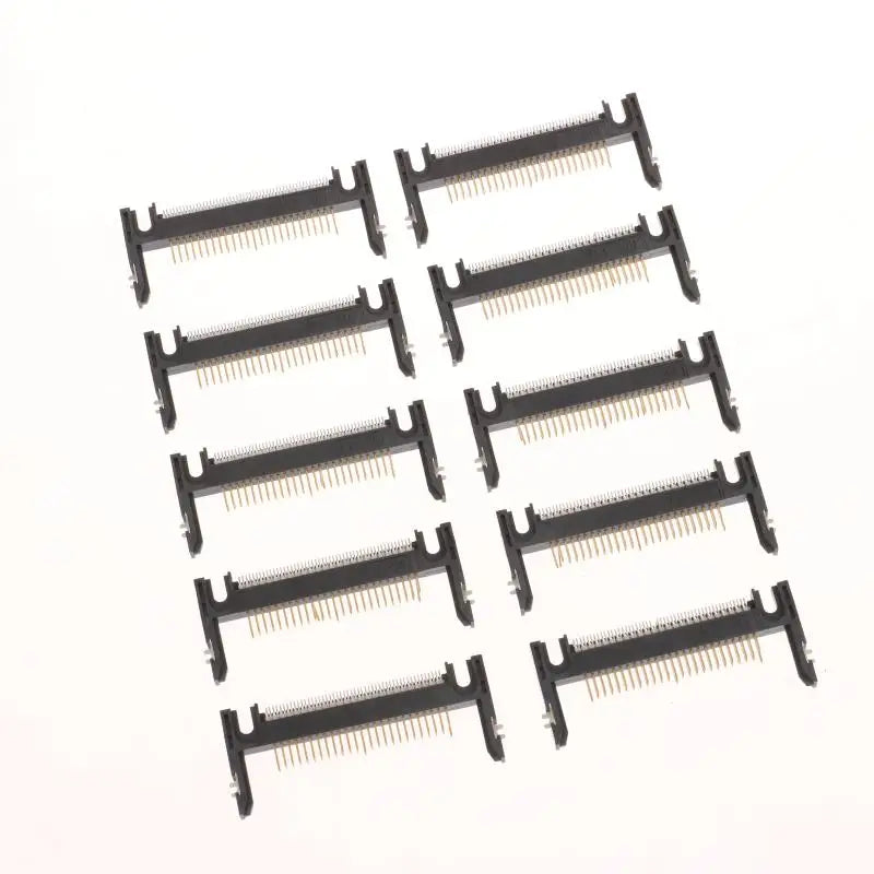 New 5Pcs 50Pin Arm Length 19.0 Patch Card Slot Connector On CF Card Holder Board Black/coffee