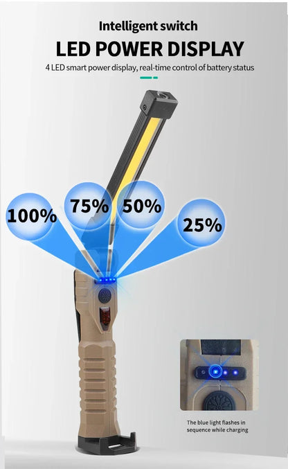 Portable Folding COB XPE LED Work Light Rechargeable Inspection Lamp