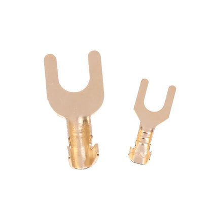 50pcs U-Shaped Brass Grounding Lug Fork Terminal Connector