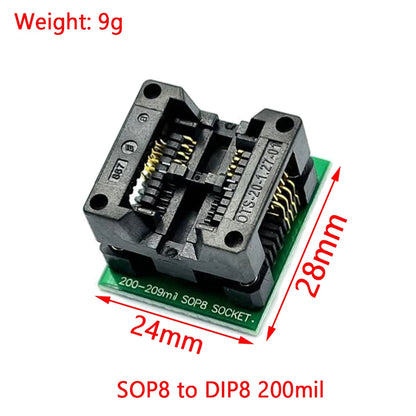 CH341A USB EEPROM Flash BIOS Programmer with SOIC8 SOP8 Test Clip for 24 25 93 Series Chips