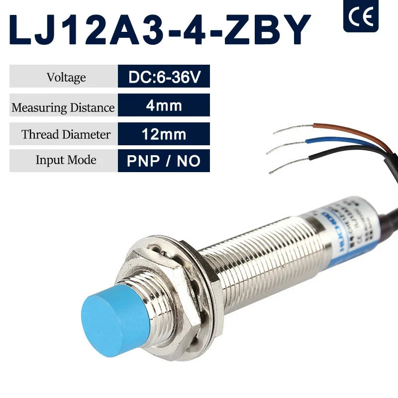 LJ12A3-4-Z Inductive Proximity Sensor NPN DC 6–36V Detection Switch for Arduino