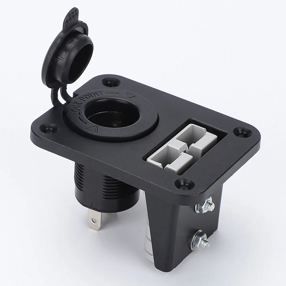 50A 600V Anderson Plug Connector Socket Charger Flush Mount Plate for Camping, Trailers, Caravans