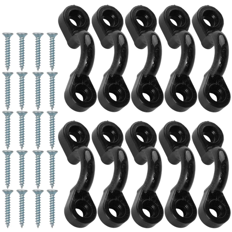 20/5Set Kayak Clips – Inflatable Boat Deck Rigging Fixed Eye Kit for Marine Boat, Rowing & Aquatic Sports Accessories