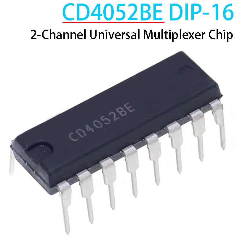 10PCS CD4052BE DIP-16 2-Channel Analog Multiplexer / Demultiplexer IC