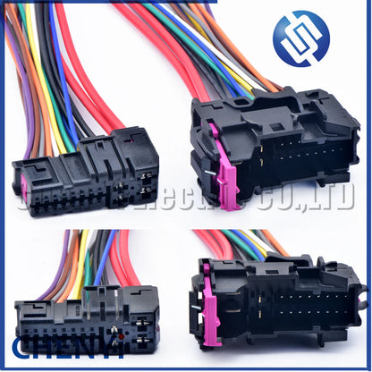 20 Pin Automobile Waterproof Front Door Connector Plug with Wire Harness 8E0972702 / 8E0972701 for Audi A4 A6L A3 A8 Q7 Q3 Q5