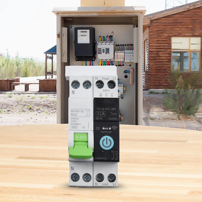Smart WiFi Circuit Breaker Switch for DIN Rail Installation with Multi Function Timer and Real Time Energy Usage Insights