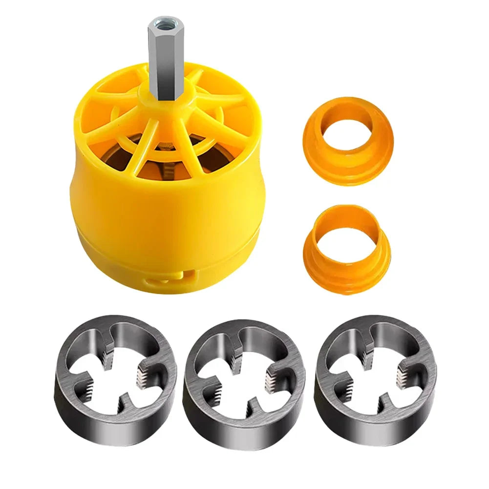 Ppr Threader Hardware PPR Pipe Threader Kit With 1/2In 3/4 In 1 Inch Dies Pipe Threader Pipe ...