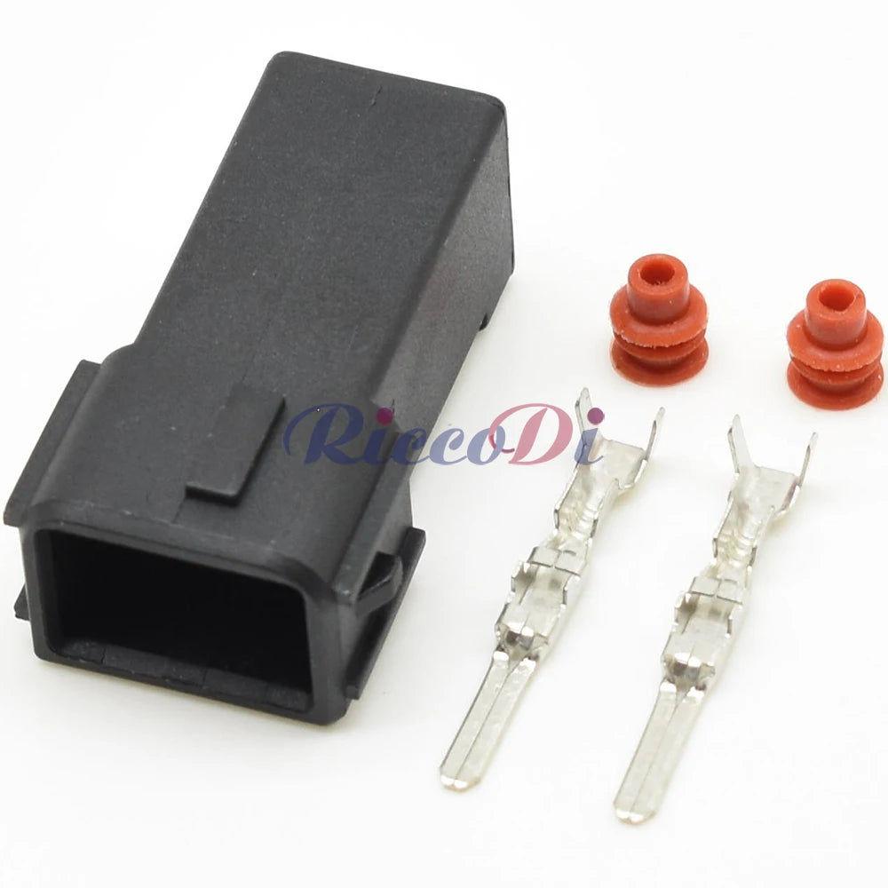 2 Pin Automotive Fuel Injector OBD2 Connector Male and Female Waterproof Wiring Plug Compatible with 6189-0533 for Honda