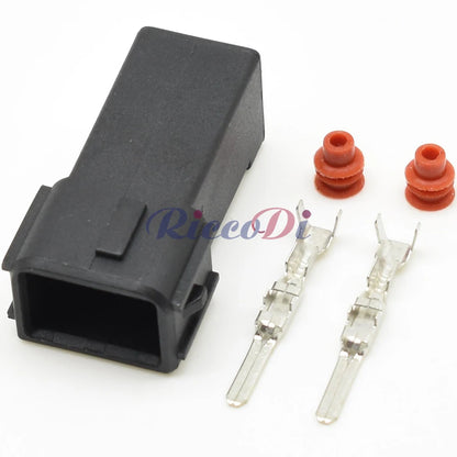 2 Pin Automotive Fuel Injector OBD2 Connector Male and Female Waterproof Wiring Plug Compatible with 6189-0533 for Honda