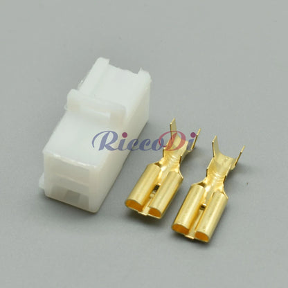 DJ7022A-7.8-11/21 2-Pin 7.8mm White Heavy Current Automotive Connector Male Female