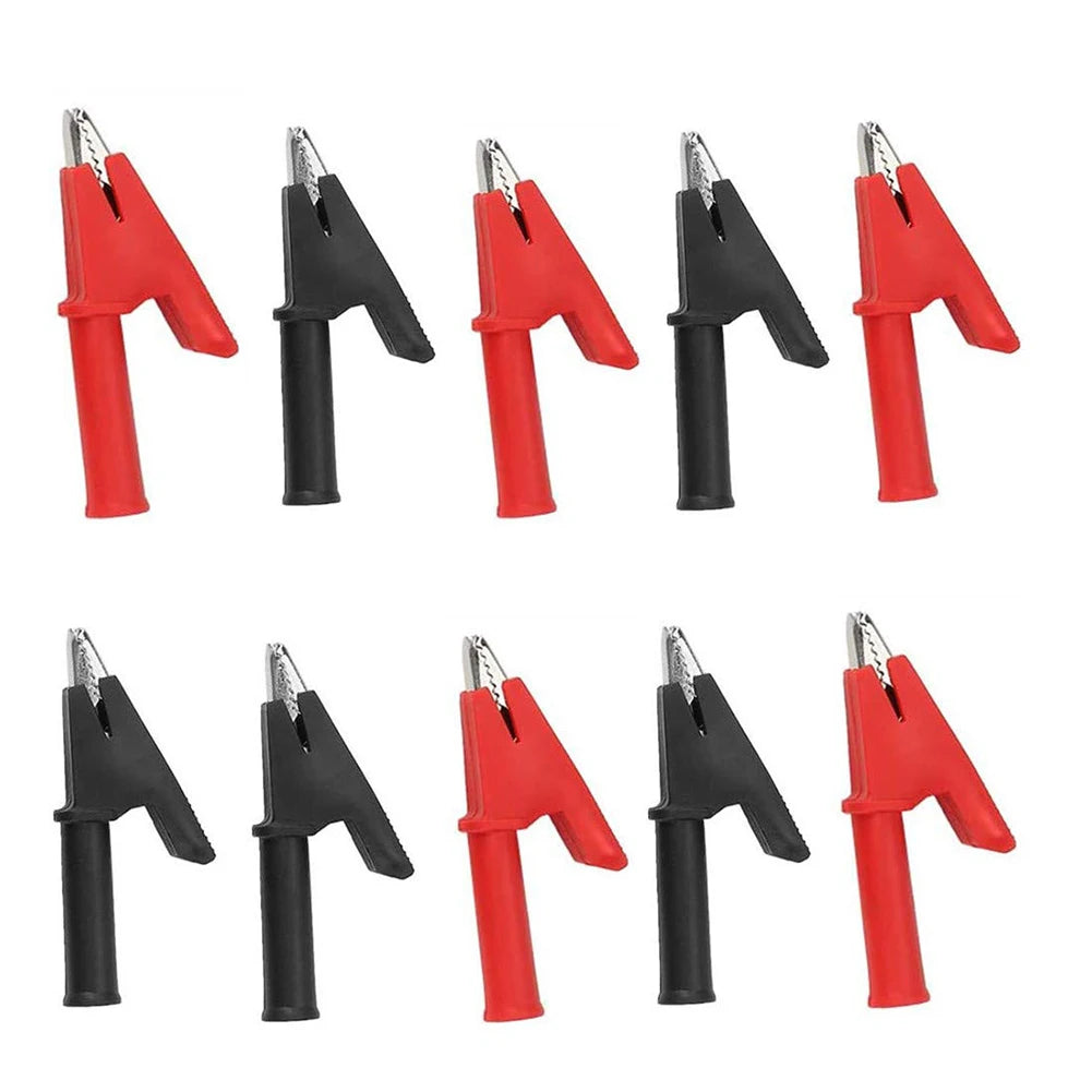 Easy Connect Crocodile Clips 2000V 30A Current Battery Connectors Black Crocodile Clips Strong Spring Mechanism