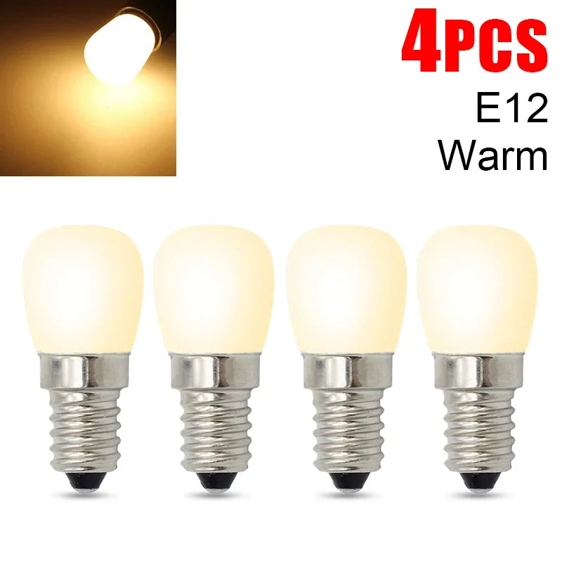 LED Refrigerator Light Bulb E12 E14 220V High Brightness