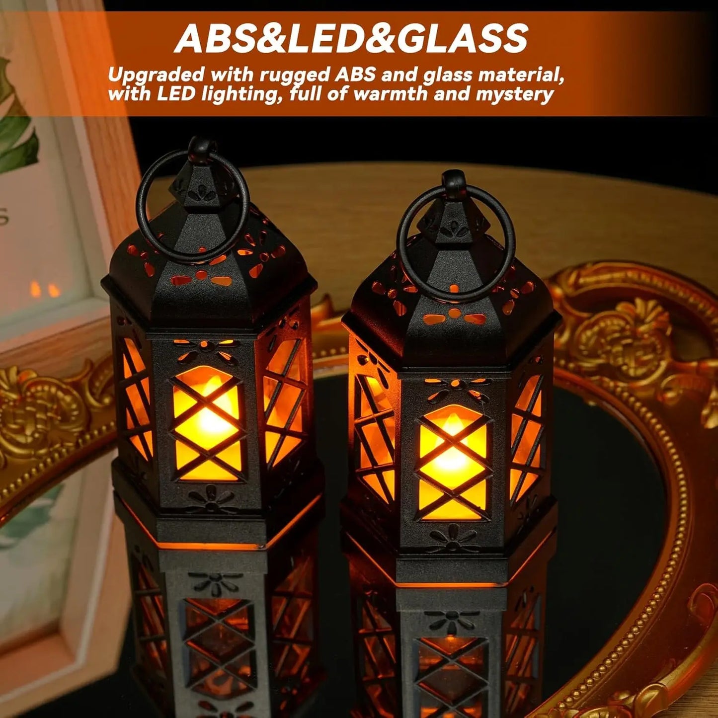 Led Electronic Candle Light Hexagonal Wind Light Portable Handheld Small Lantern Small Night Light Decorative Ornament