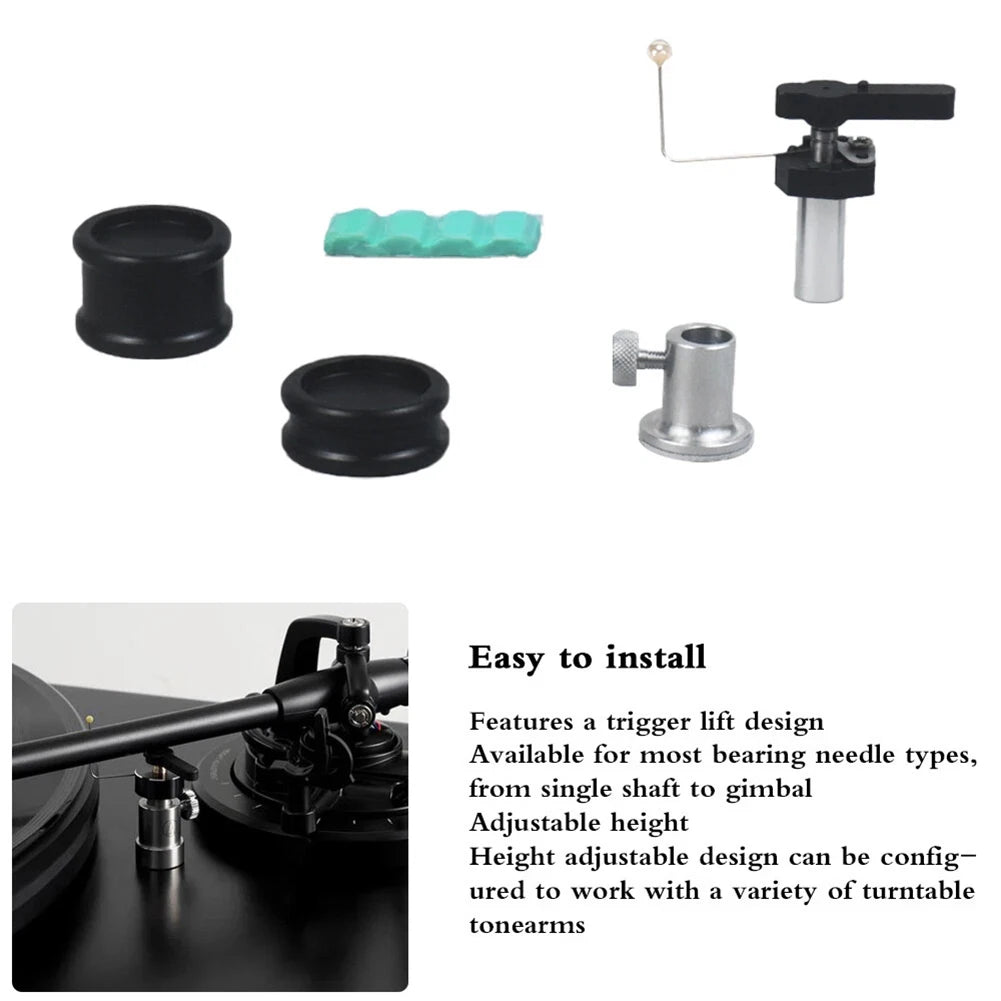 Lifter Kit Automatic Arm Lifter Tonearm Raiser For LP Turntables Vinyl Record Players Black Rubber Turntable Automatic Arm Lift