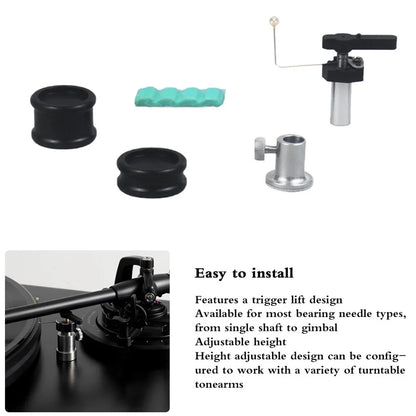 Lifter Kit Automatic Arm Lifter Tonearm Raiser For LP Turntables Vinyl Record Players Black Rubber Turntable Automatic Arm Lift