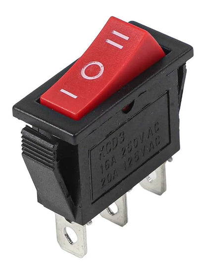 New Practical Quality Rocker Switch 3 Pins Electrical Equipment High Quality Joystick ON-OFF-ON Part RED 20A 125V