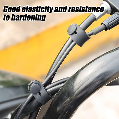 5/10/20Pcs Motorcycle Rubber Frame Securing Cable Wiring Harness Power Cord Tie Clutch Line Brake Ties Elastic Fix Accessories