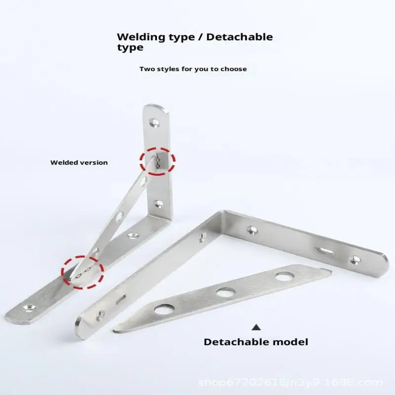2Pcs Angle Bracket Heavy Duty For Wall Angle Bracket Stainless Steel L Type Bracket