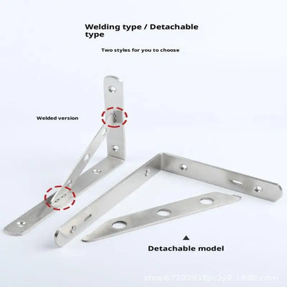 2Pcs Angle Bracket Heavy Duty For Wall Angle Bracket Stainless Steel L Type Bracket