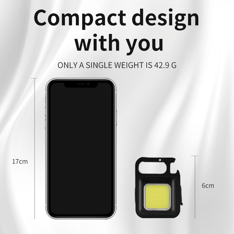 Mini Portable Led Flashlight USB Rechargeable Keychain Light Pocket Torch COB Work Lights Outdoor Camping Emergency Lamp Lantern