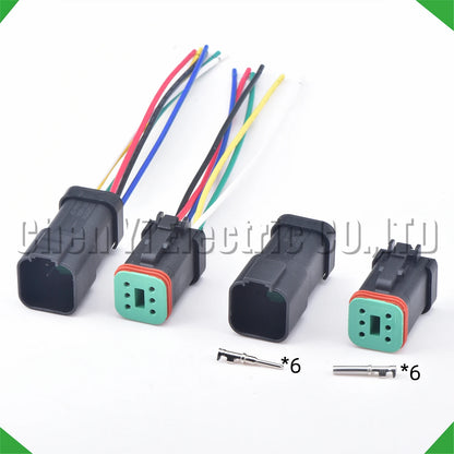 6 Pin Deutsch DT Connector DT06-6S DT04-6P Waterproof Plug