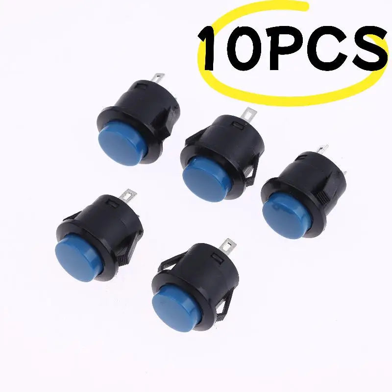 New 5/10Pcs Momentary Push Button Switch R13-507 16mm Round Switch 2Pins ON-OFF Self-res Panel Mounting