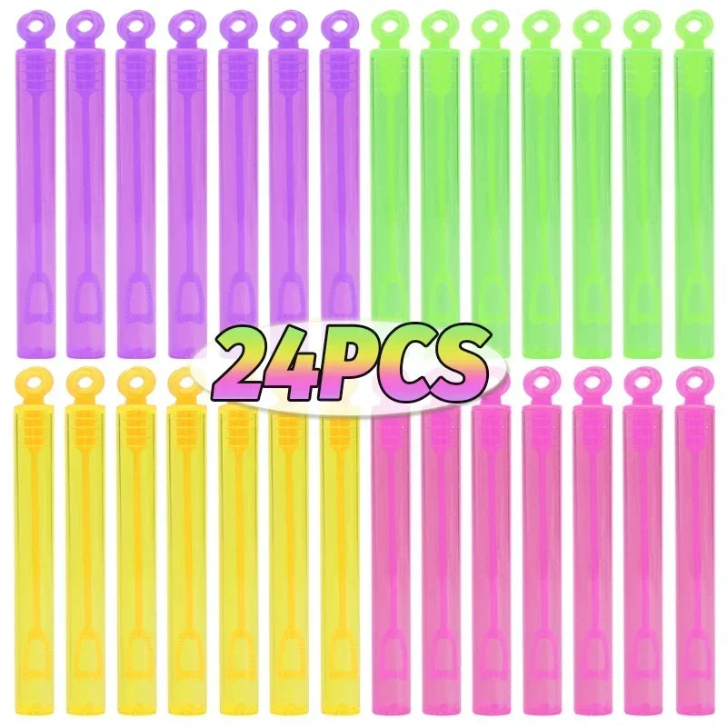 Colorful Bubble Soap Bottle Wand Soap Liquid Tube for Kids Birthday Party Favors Pinata Filler Toys Wedding Gifts 48/10pcs