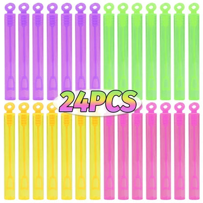 Colorful Bubble Soap Bottle Wand Soap Liquid Tube for Kids Birthday Party Favors Pinata Filler Toys Wedding Gifts 48/10pcs