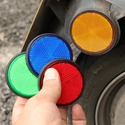 2/1pcs Circular Reflector Car Universal Trucks Motorcycle Night Reflector Safety Reflector Motorcycles ATV Bikes Accessories