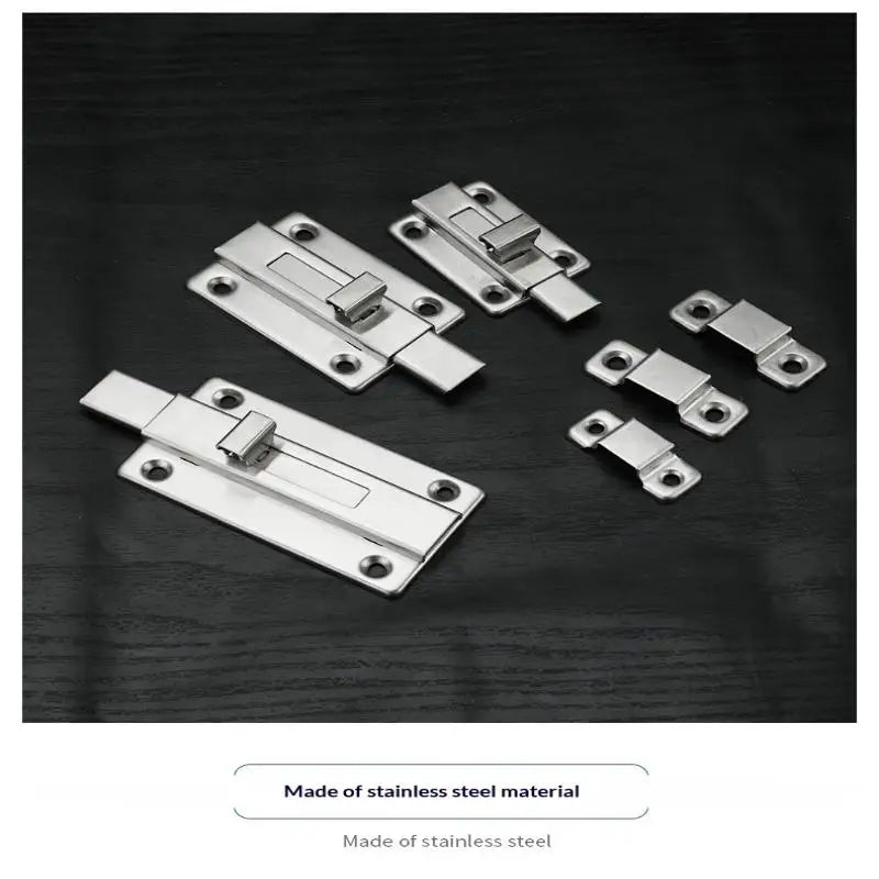 New Self-Elastic Latch Security Bolt Latch Anti-theft Spring Latches Stainless Steel Cabinet Hinges Furniture Supplies Hardware