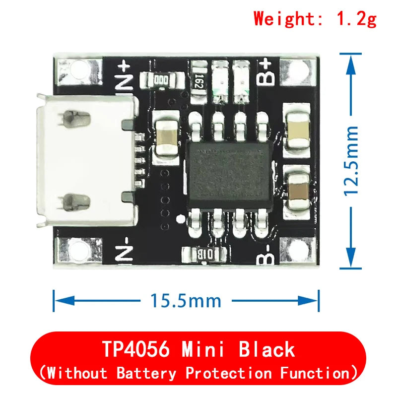 type-c/Micro USB 5V 1A 18650 TP4056 Lithium Battery Charger Module Charging Board With Protection Dual Functions 1A Li-ion