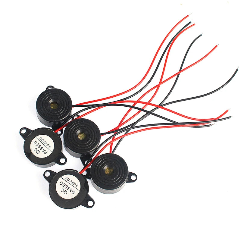 SFM-20B High Decibel Active Piezo Buzzer 3-24V Continuous Sound for Arduino and Electronics