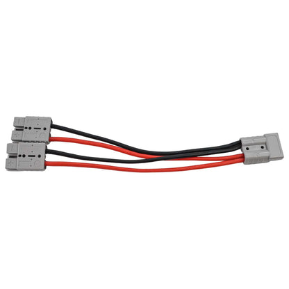 1pc 50A For Anderson Plug Connector Double Y Adapter 4mm Car Cable 4 Square Wires 30cm For Forklifts Stackers Vehicles