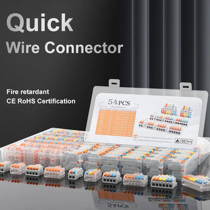 3/4/5/6 Pin 1 in Multiple Out Quick Wire Connectors Compact Cable Splitter Push-in Electrical Lever Terminal Block 213 214 215