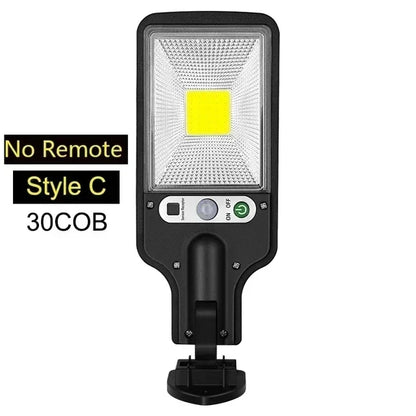 Outdoor LED Solar Light 72COB Motion Sensor Solor Wall Lamp with Remote Control 3 Modes for Garden Patio Yard Garage Lighting