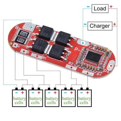 Li-ion Battery Protection Board Module for 18650 Lipo Cells ¨C BMS PCM PCB with Overcharge and Overcurrent Protection for DIY Projects