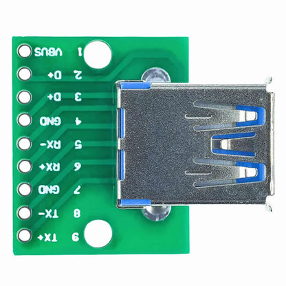 USB 3.0 to 2.54mm DIP A Female Adapter Module PCB Breakout Board for Arduino DIY Projects