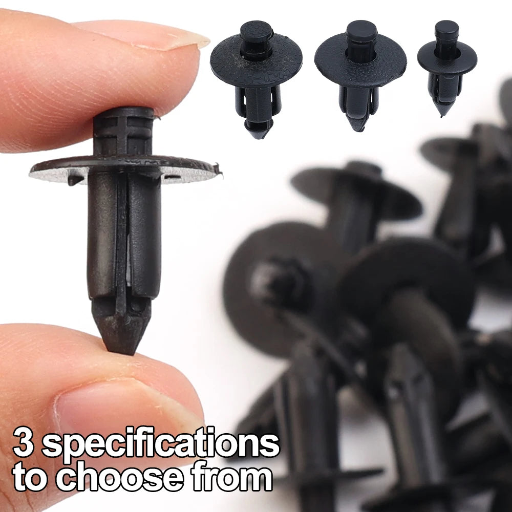 8mm Plastic Rivet Fasteners Push Pin Clips for Car Fender &amp; Bumper — Universal Automotive Body Trim Clips