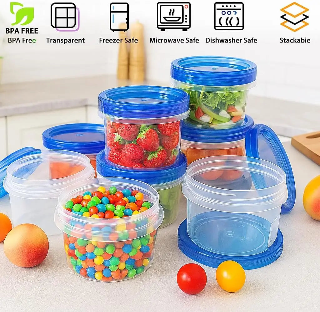 Freezer Storage Containers Plastic  Airtight Food Containers with Lids Soup Meal Prep Container Reusable Leak-proof Lunch Box