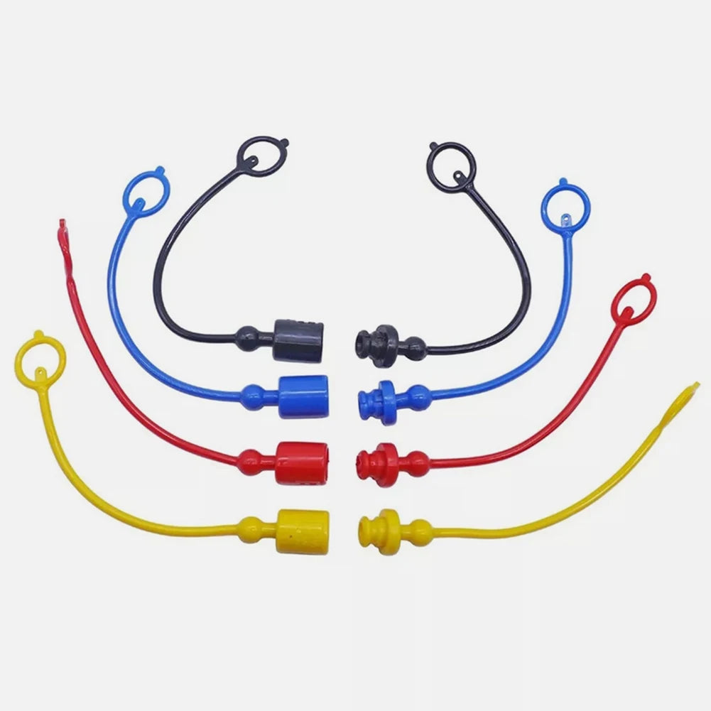 Hydraulic Quick Coupler Dust Caps, Male & Female PVC Rubber Plug Covers, 1/4", 3/8", 1/2" Sizes