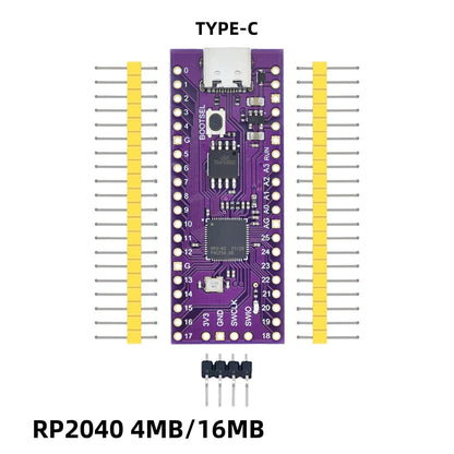 Raspberry Pi Pico RP2040 Lite Board Dual-Core ARM Cortex-M0+ with 4MB/16MB Flash USB Type-C for Arduino and MicroPython