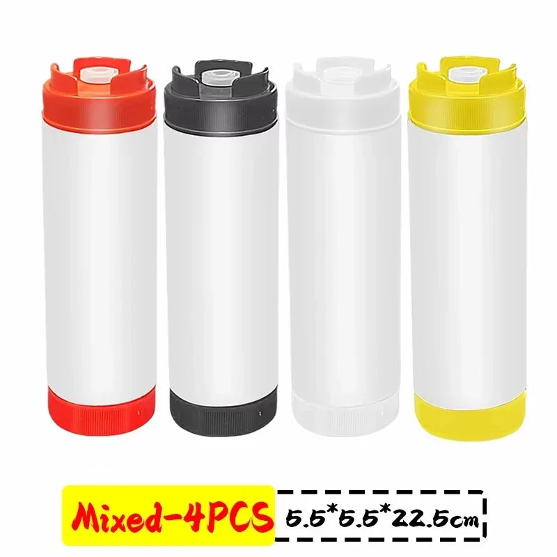 16oz Double Ended Sauce Squeeze Bottle Salad Dressing Dispenser