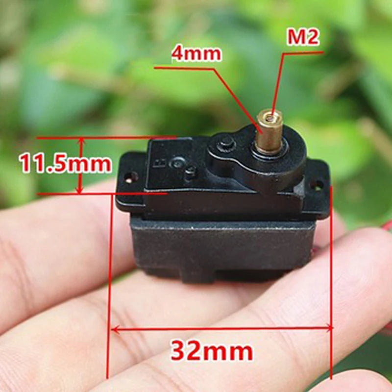 Metal Steering Gear 360 Degree for Climbing Car Servo Five-wire Without Drive Plate DC 3V-6V Micro Mini M10 Motor Gearbox 12g